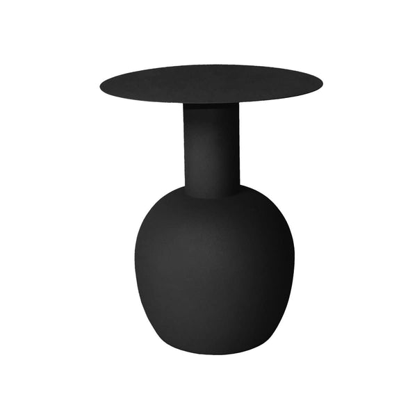 Table D'Appoint Design Contemporain En Métal Noir | LUNA