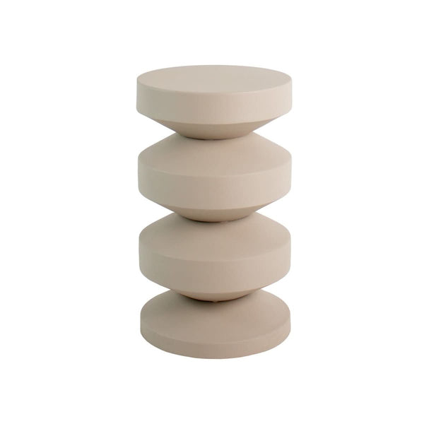 Table d'appoint Design Industriel Beige et Métal | NEVO