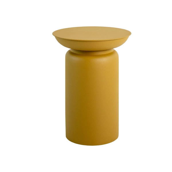 Table D'Appoint Métallique Moderne Jaune Moutarde | CLAY