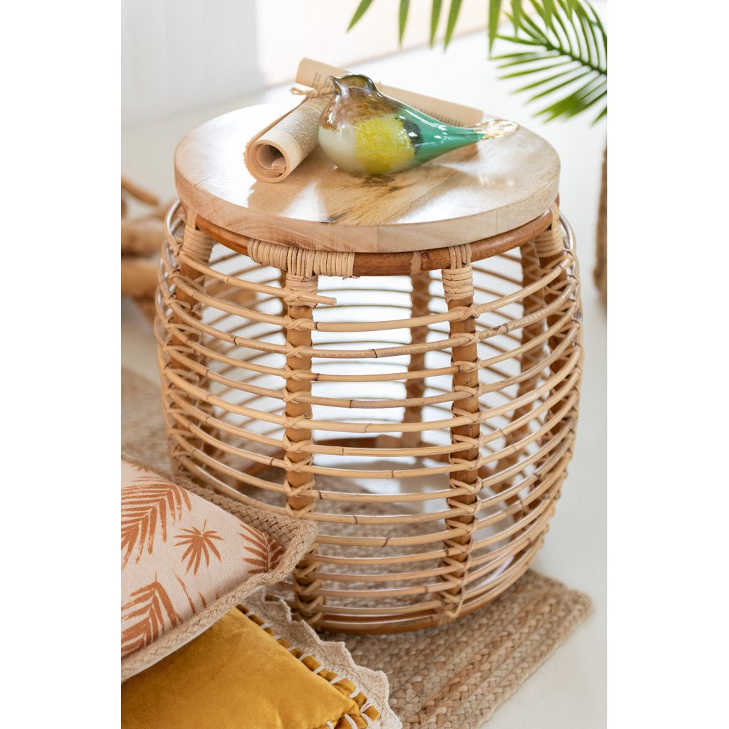 Table D'Appoint Rotin Naturel - Designix
