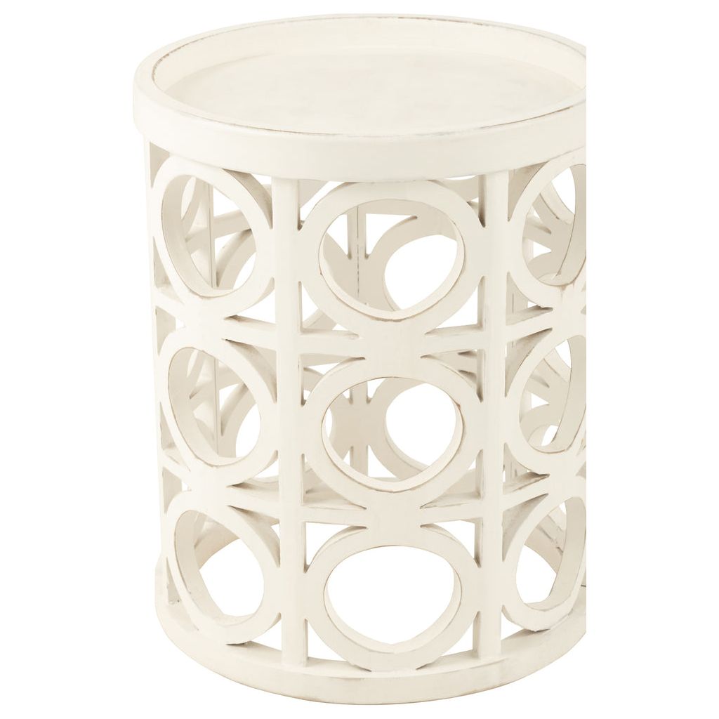 Table D'Appoint Sculptée Blanc - Designix