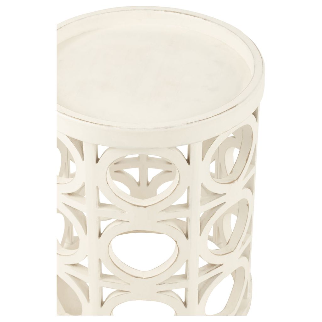 Table D'Appoint Sculptée Blanc - Designix