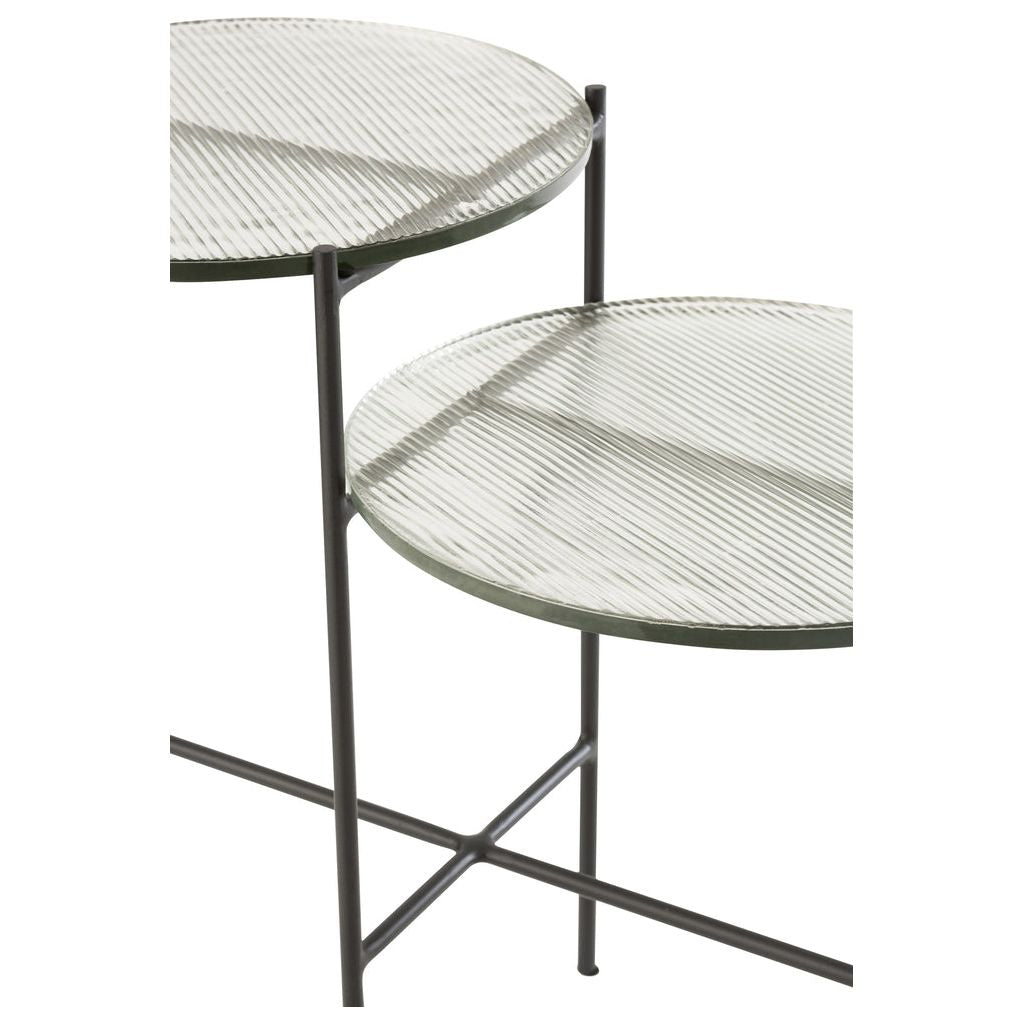 Table d'appoint Verre Fer Rond - Designix