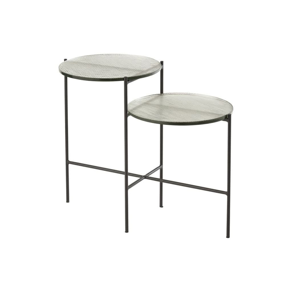 Table d'appoint Verre Fer Rond - Designix