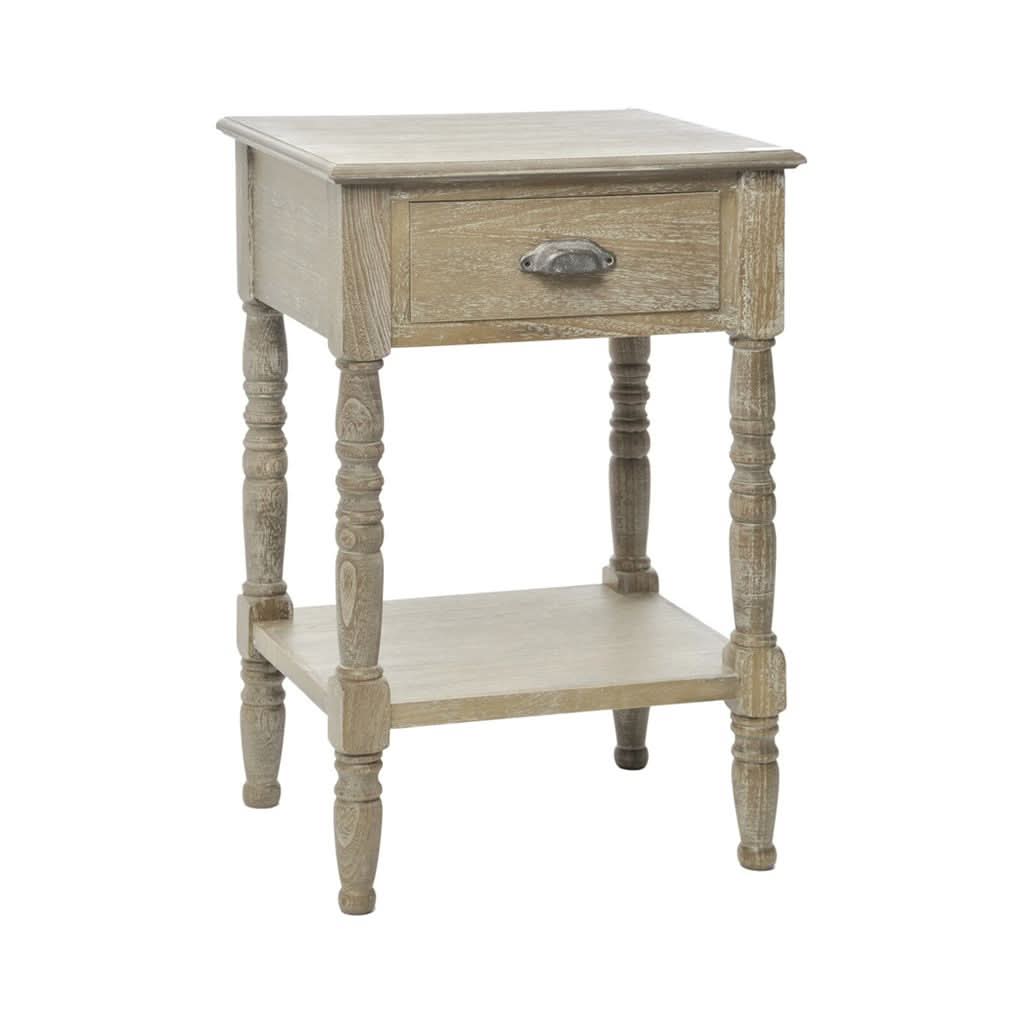 Table de Chevet Bois Gris 1 Tiroir - Designix