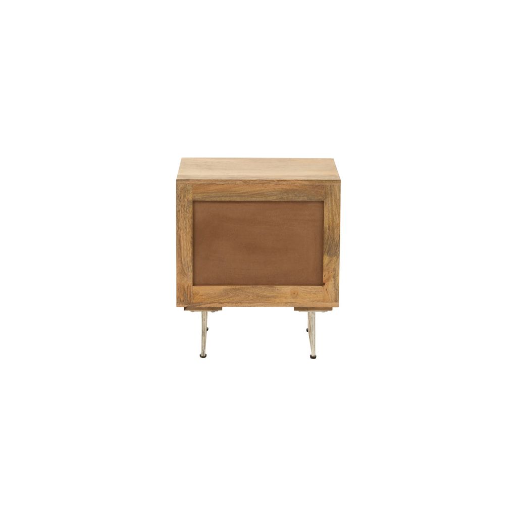 Table de Chevet Bois Naturel Tressé - Designix