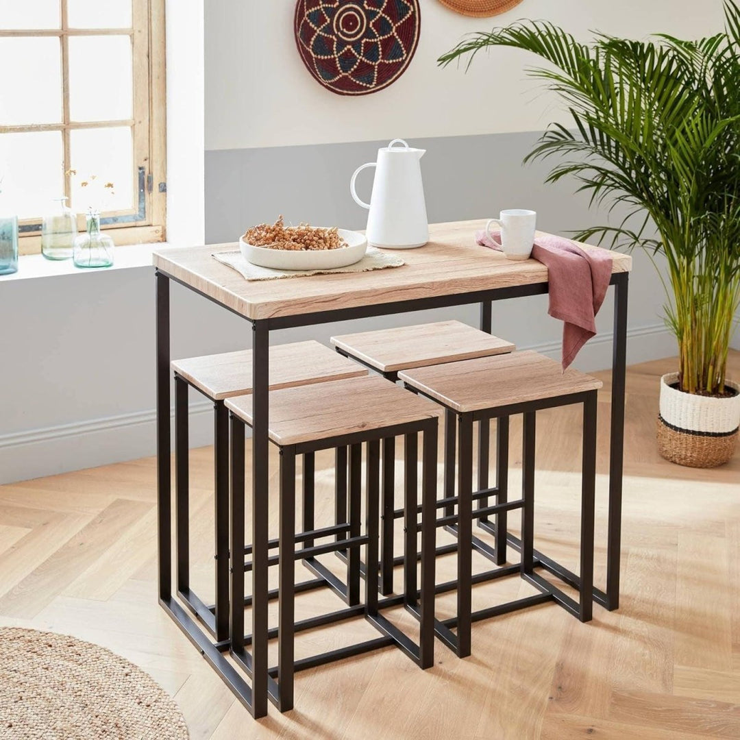 Table Haute Encachée Industrielle | Flamme - Designix Table