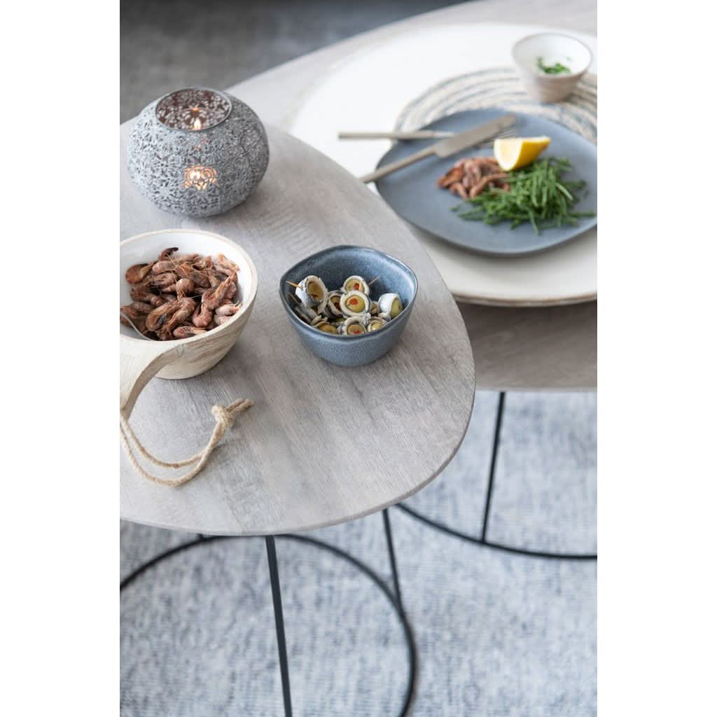 Table Ovale MDF Fer Noir - Designix