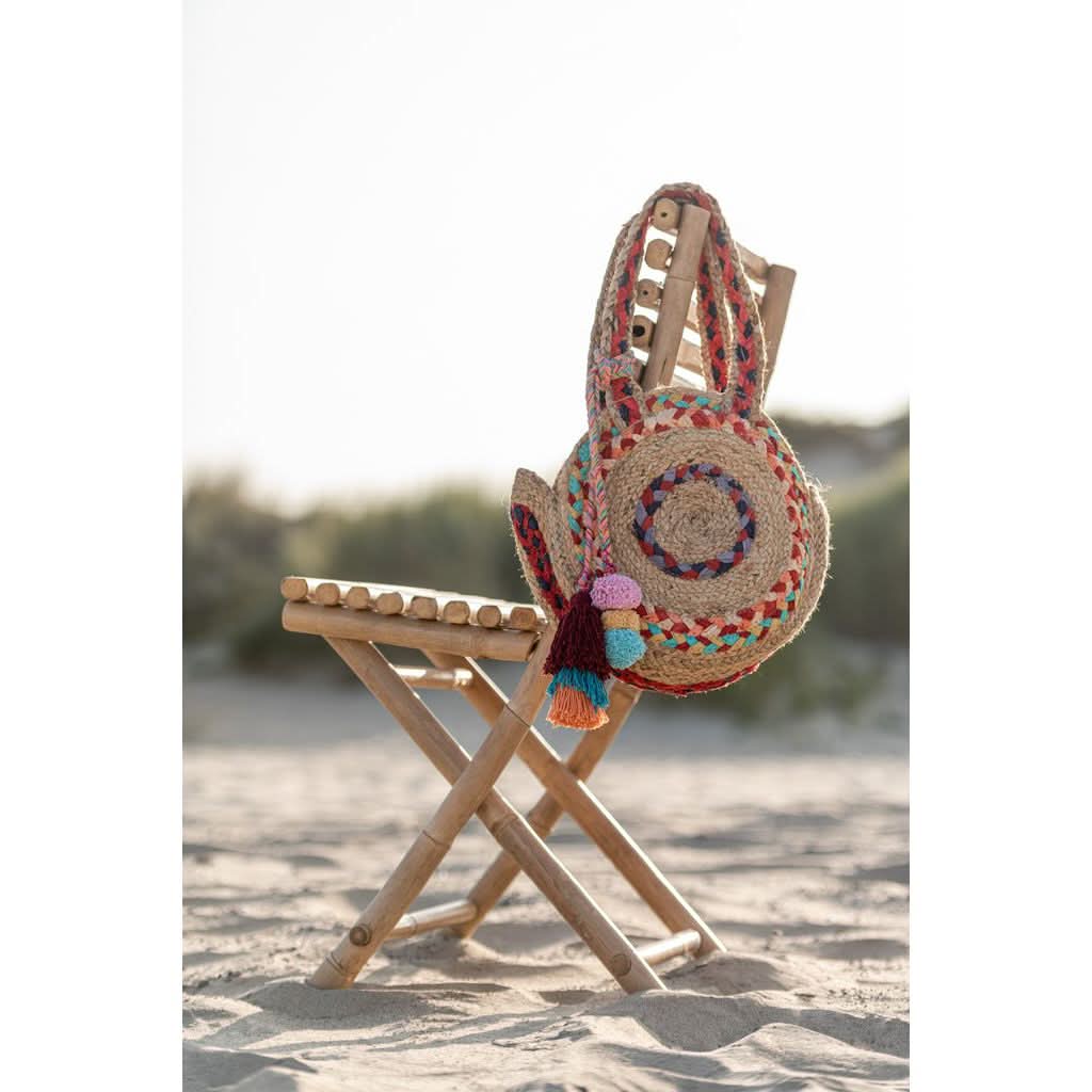 Table Ronde Bambou Naturel Pliante - Designix
