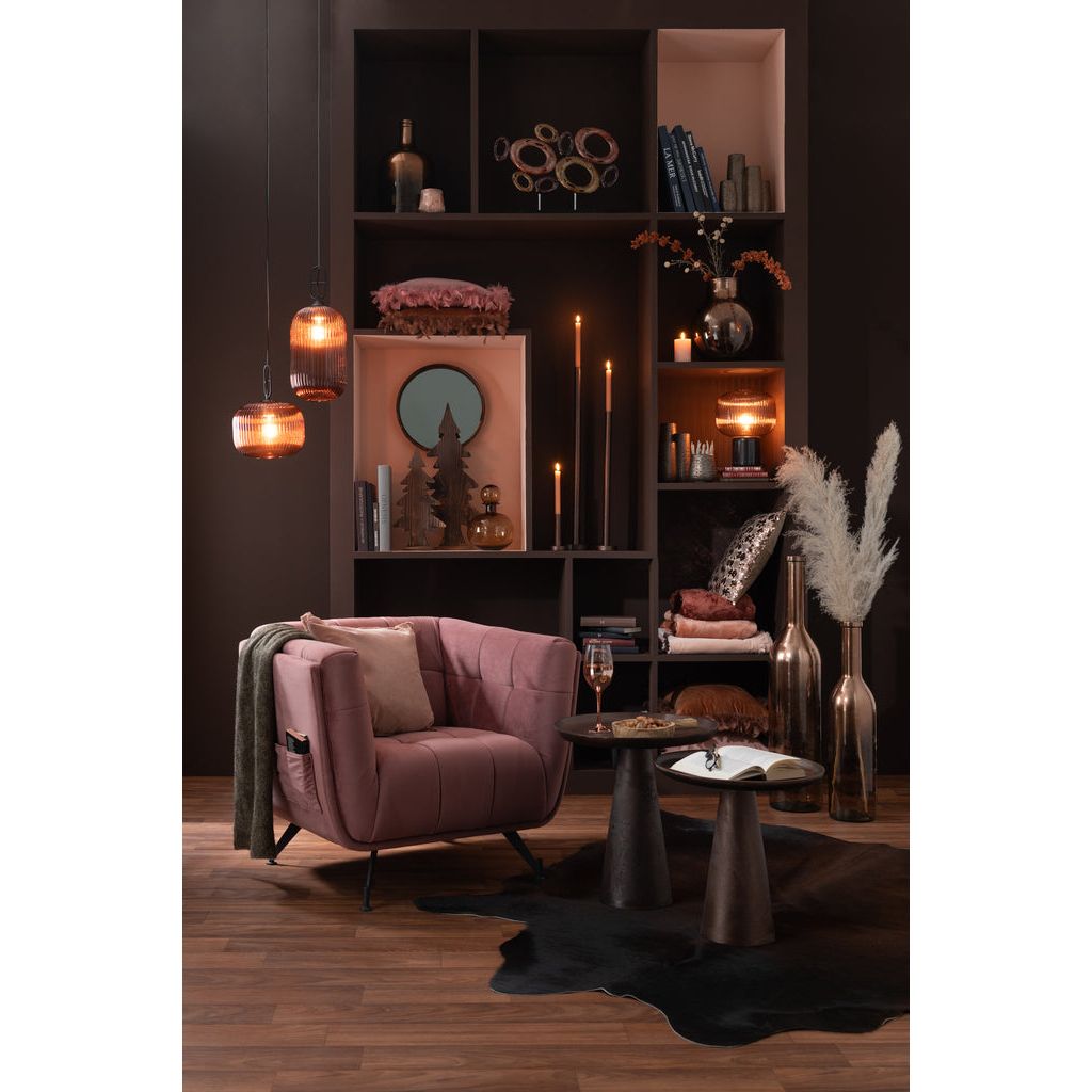 Table Ronde Métal Brun Foncé - Designix
