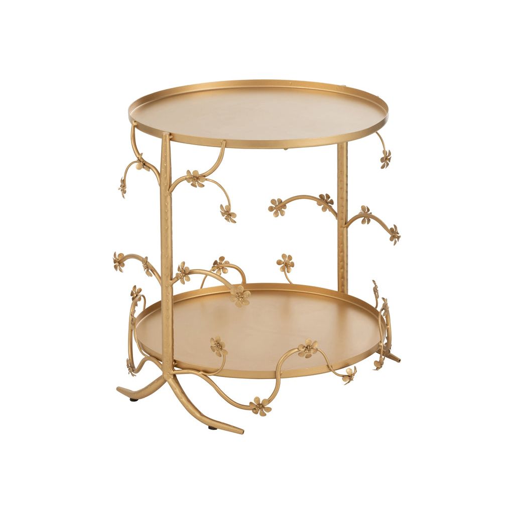 Petite table d'appoint en métal doré. | Designix - - https://designix.fr