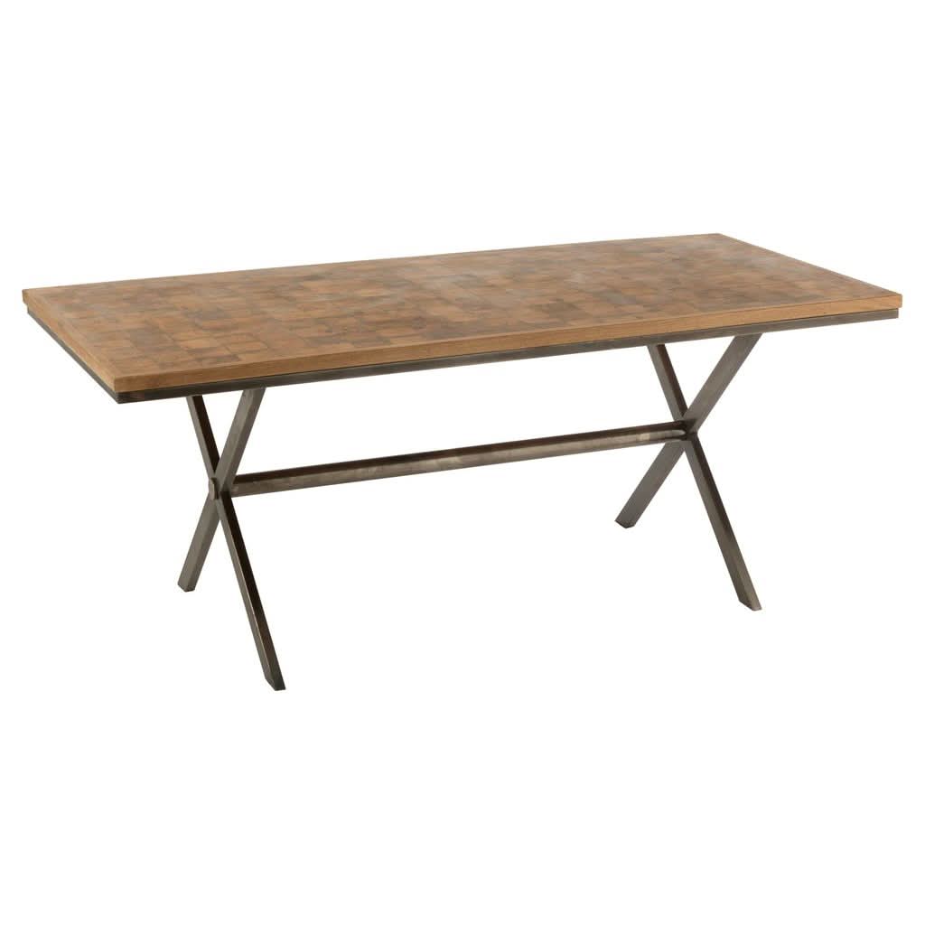Table Yoni Métal Bois Mangue - Designix