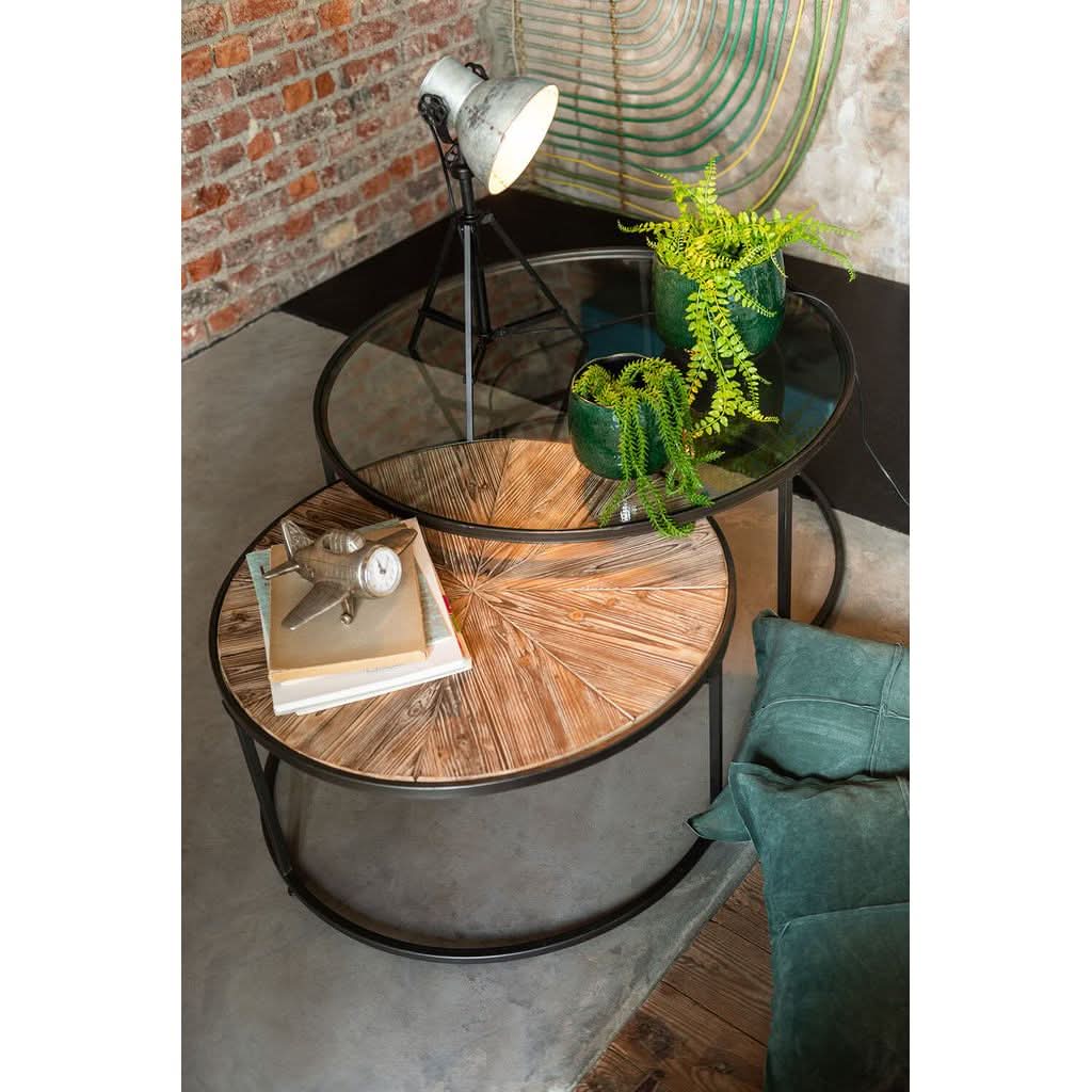 Tables Basses Rondes Métal Noir - Designix