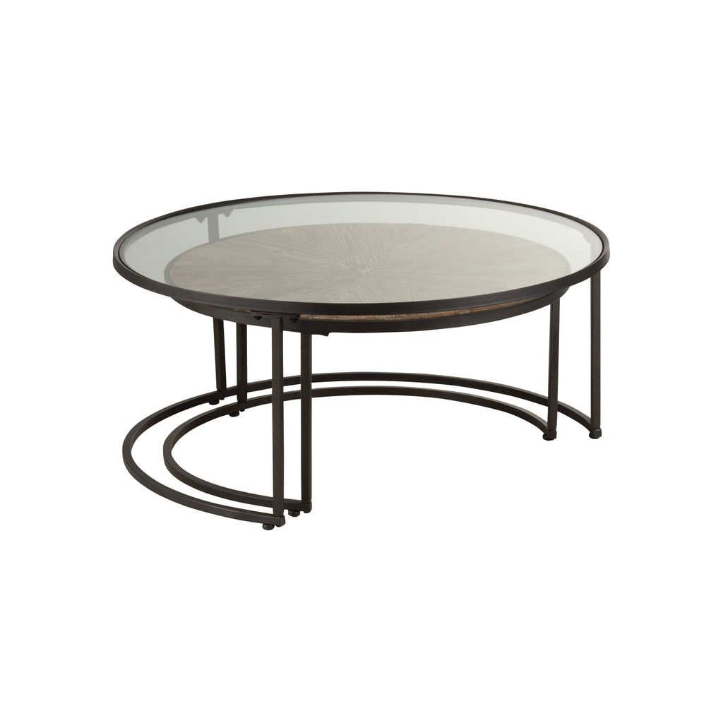 Tables Basses Rondes Métal Noir - Designix