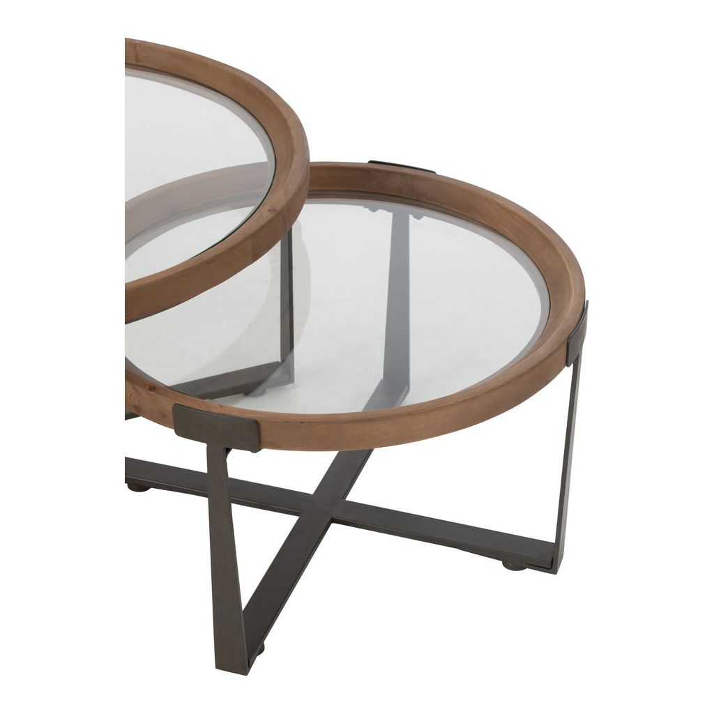 Tables Basses Verre Bois Noir - Designix