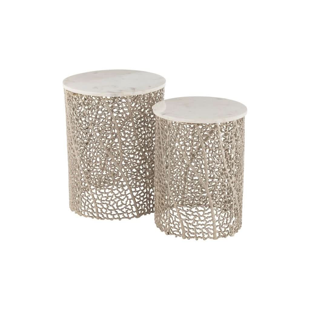Tables Corail Marbre Métal - Designix