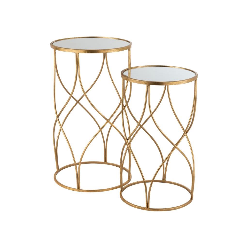 Tables D'Appoint Miroir Doré - Designix