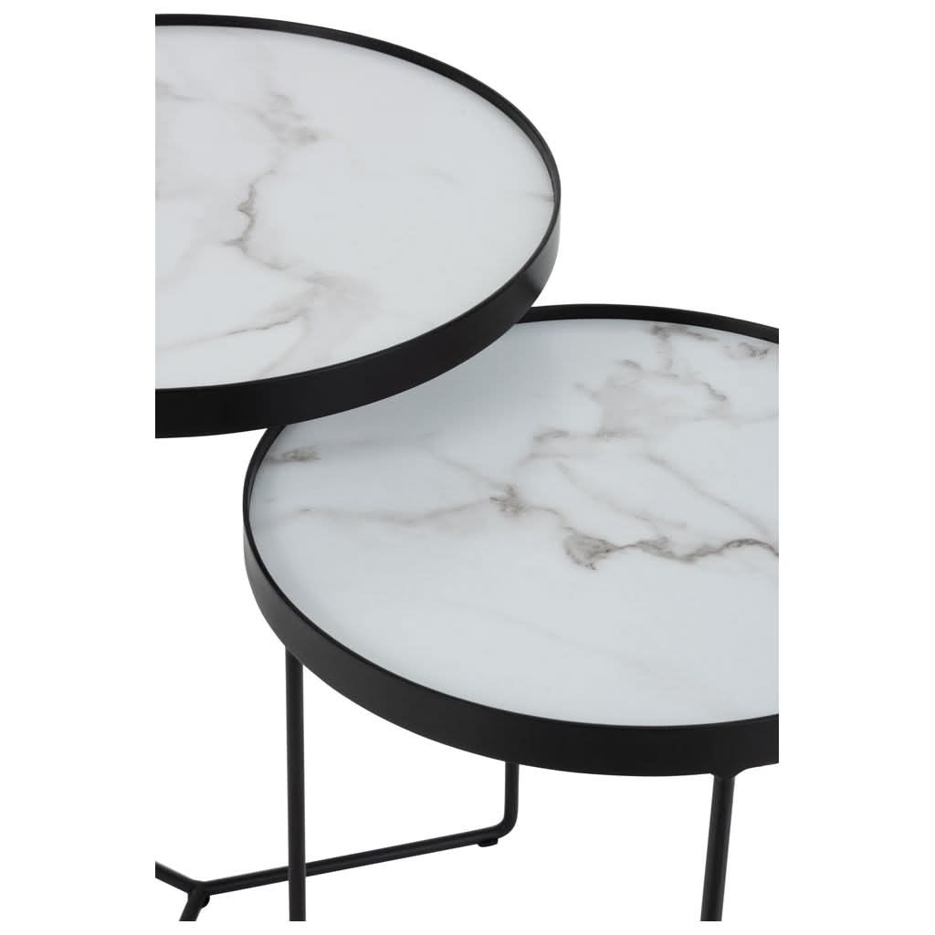 Tables D'Appoint Ronde Marbrées - Designix
