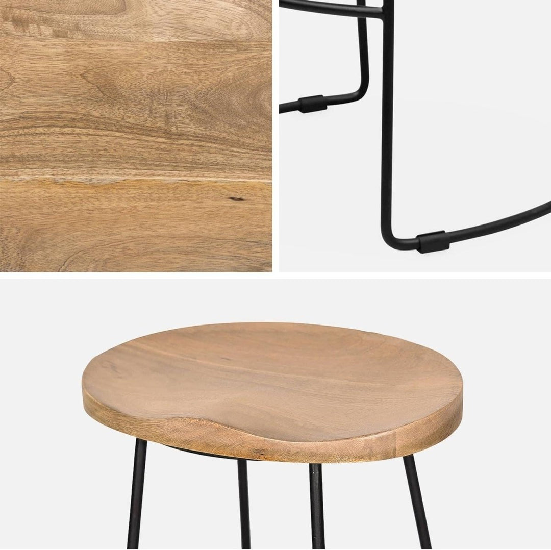 Tabouret Bar Bois Acier | Zenith - Designix Tabouret
