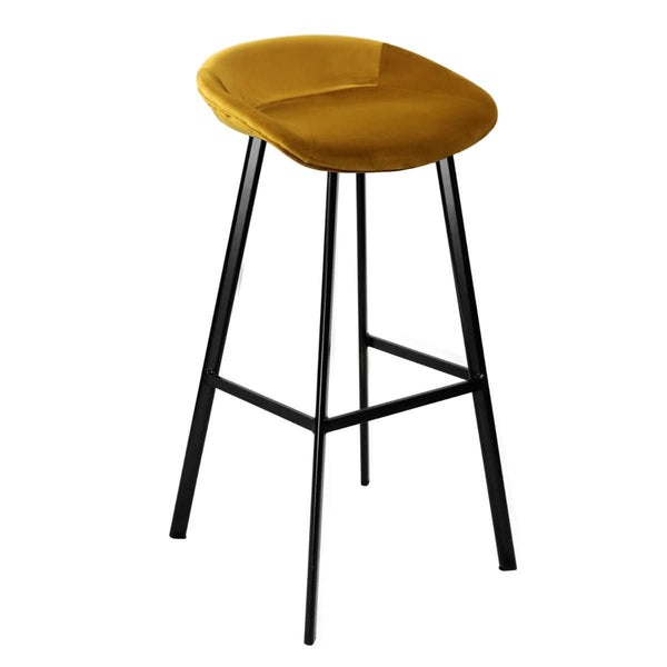Tabouret De Bar Velours Moderne Luxueux Durable Chic | LUMI