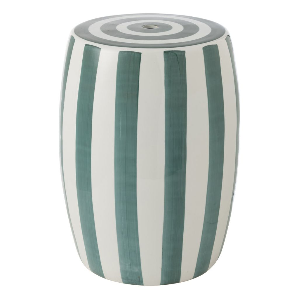 Tabouret Porcelaine Vert/Blanc - Designix