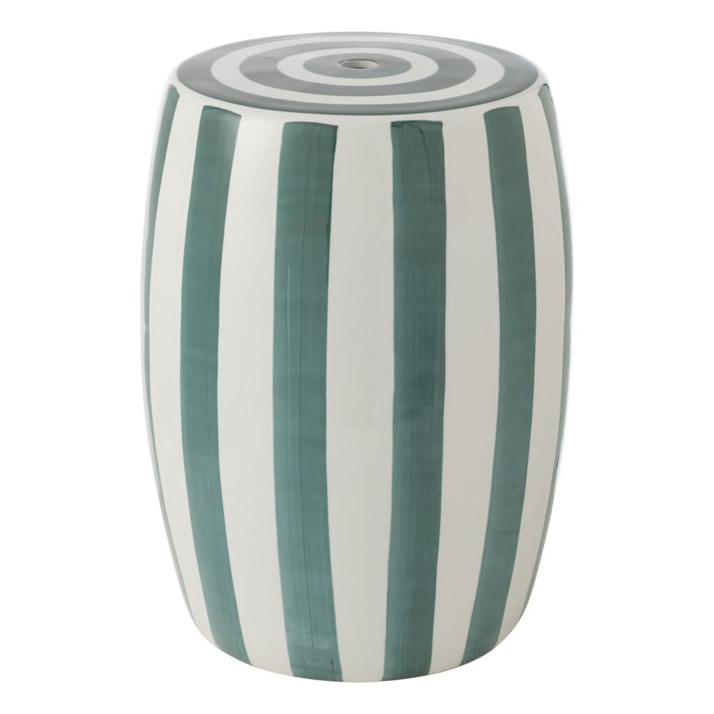 Tabouret Porcelaine Vert/Blanc - Designix