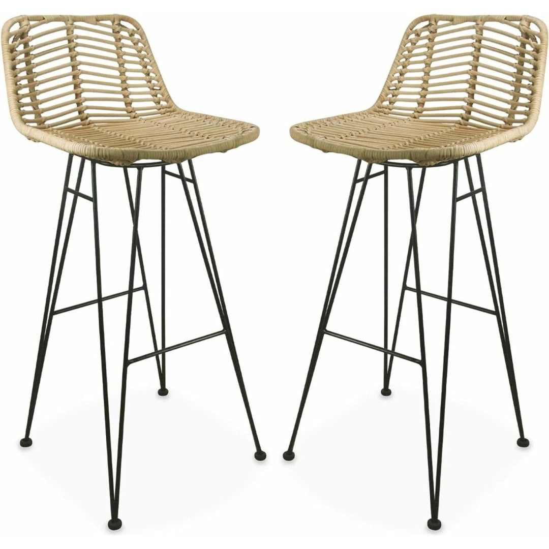 Tabourets Bar Rotin Métal | Éclair - Designix Tabouret