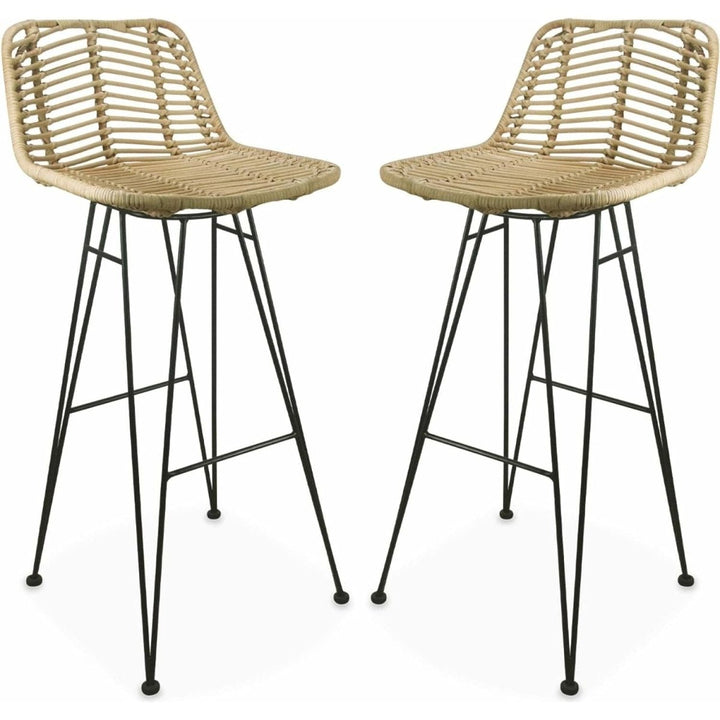 Tabourets Bar Rotin Métal | Éclair - Designix Tabouret