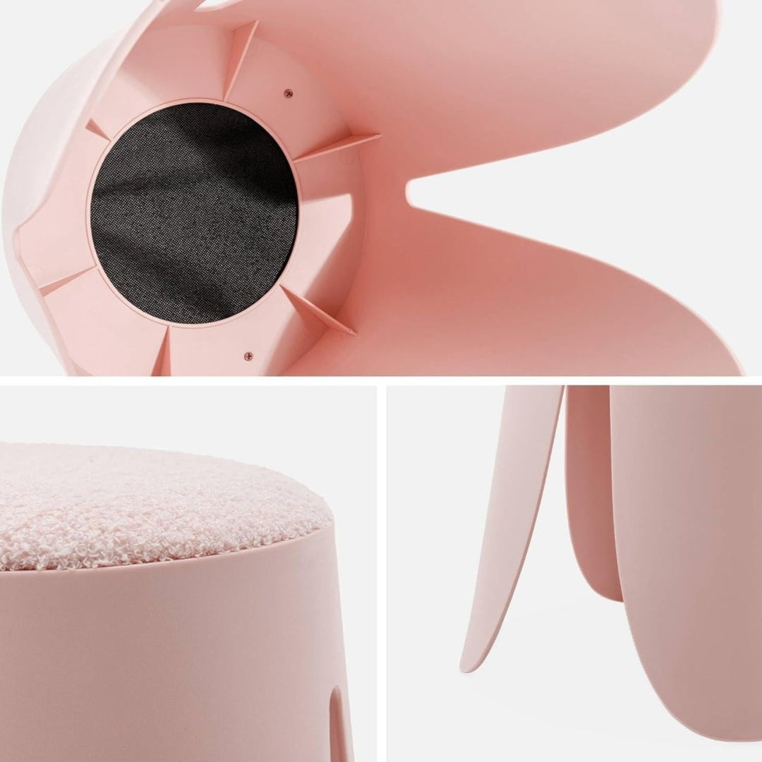 Tabourets Empilables Bouclette Rose | Quinte - Designix Tabouret