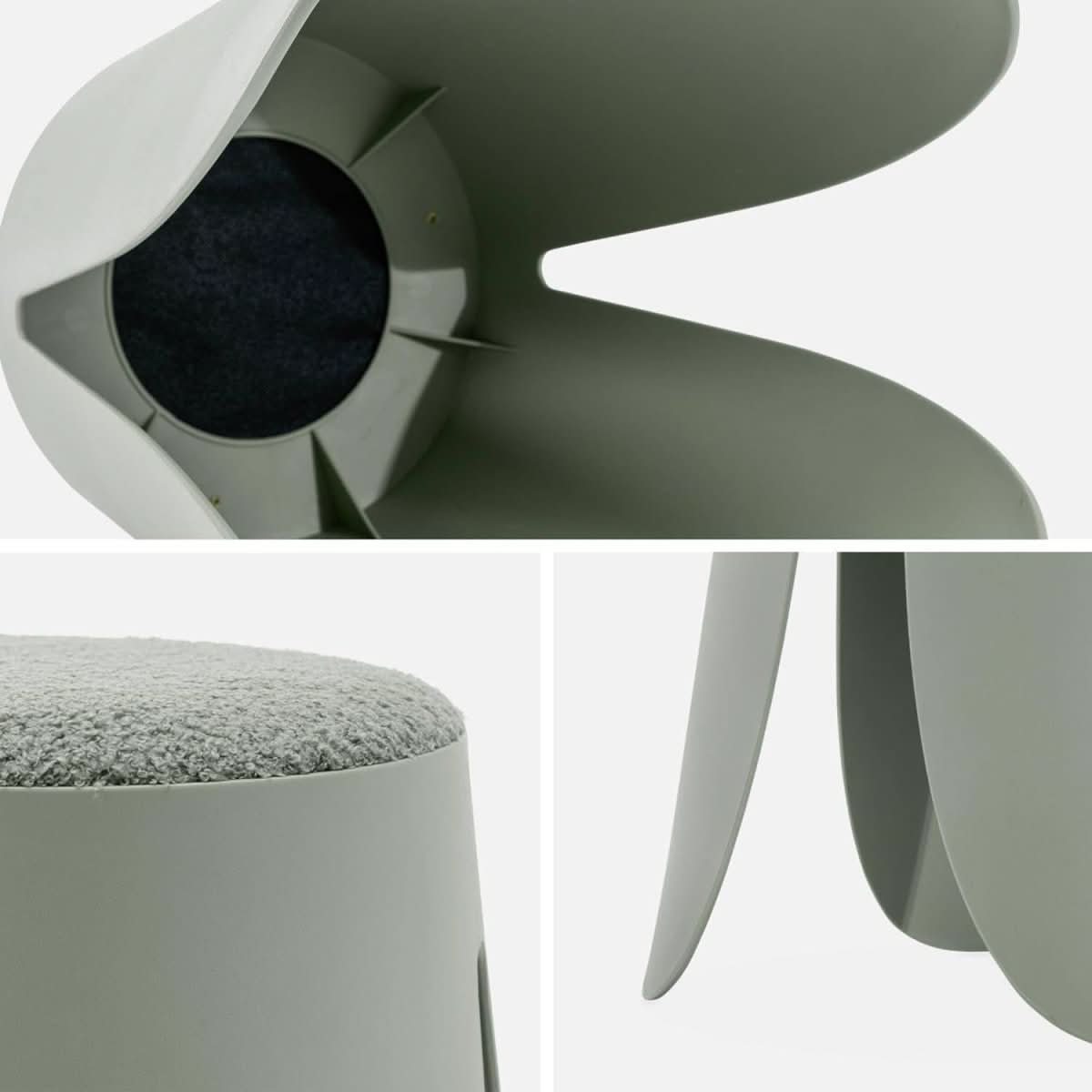 Tabourets Empilables Bouclette Texturée | Glory - Designix Tabouret