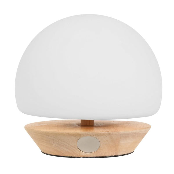 Lampe de Bureau en Verre Blanc Artisanale