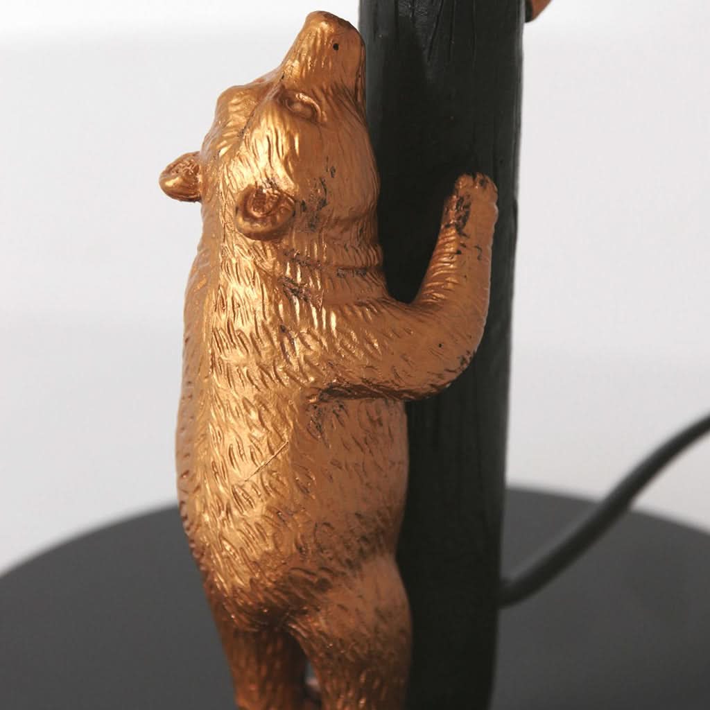 Lampe de table Animaux 3127ZW+K3084GS Noir-Velours Argent | Designix - - https://designix.fr