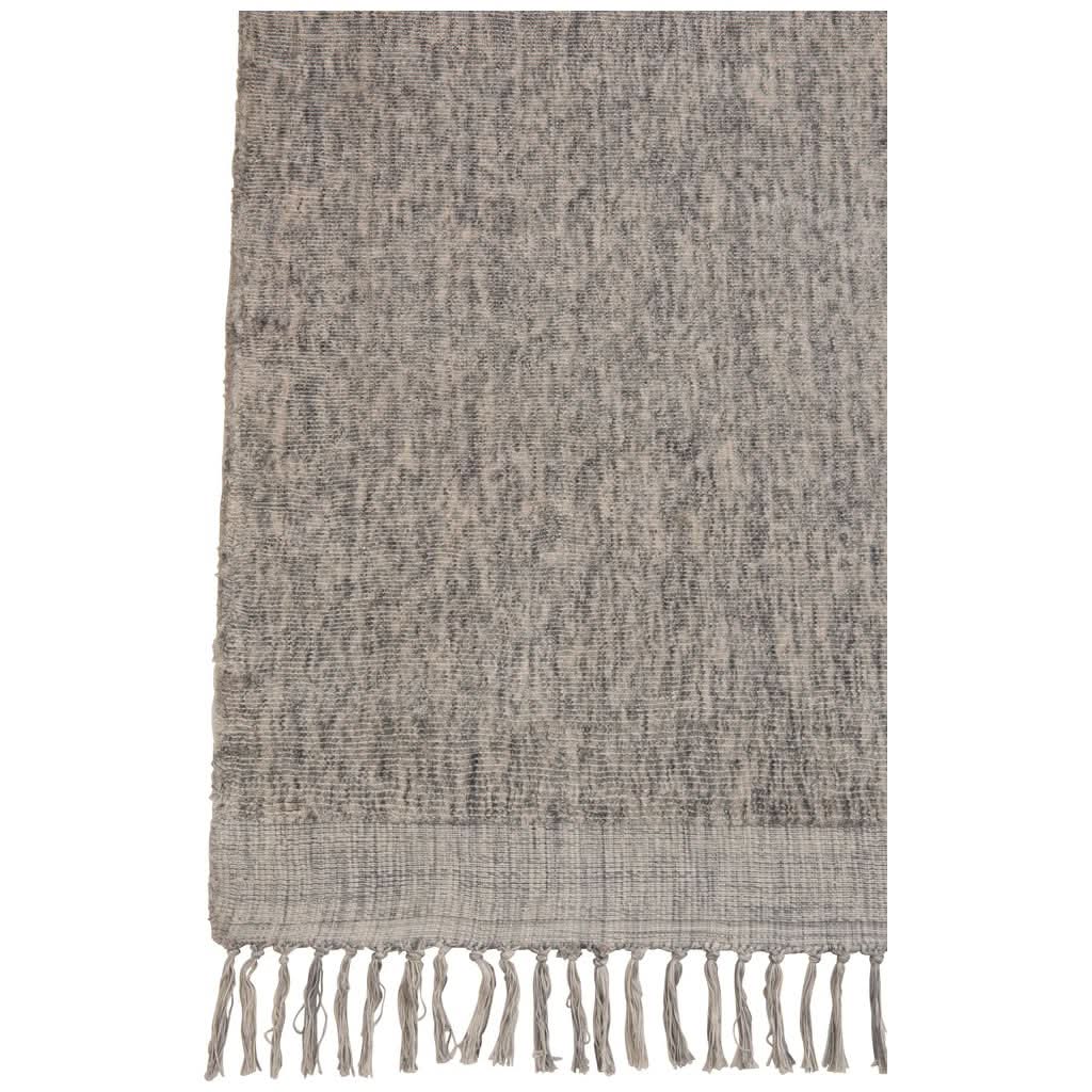 Tapis Viscose Noir Blanc Gris - Designix