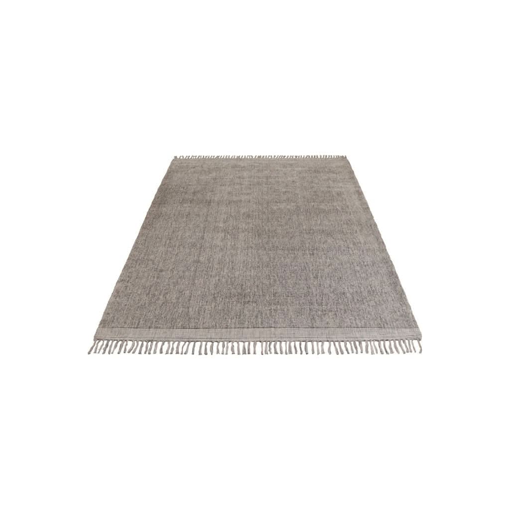 Tapis Viscose Noir Blanc Gris - Designix
