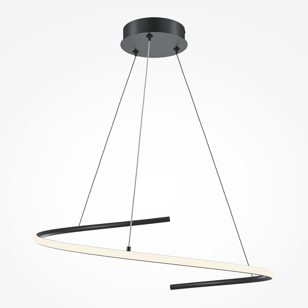Curve Suspension luminaire noir
