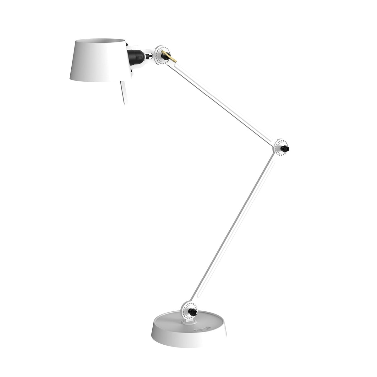 Lampe de bureau Bolt 2 bras sur pied Blanc pur