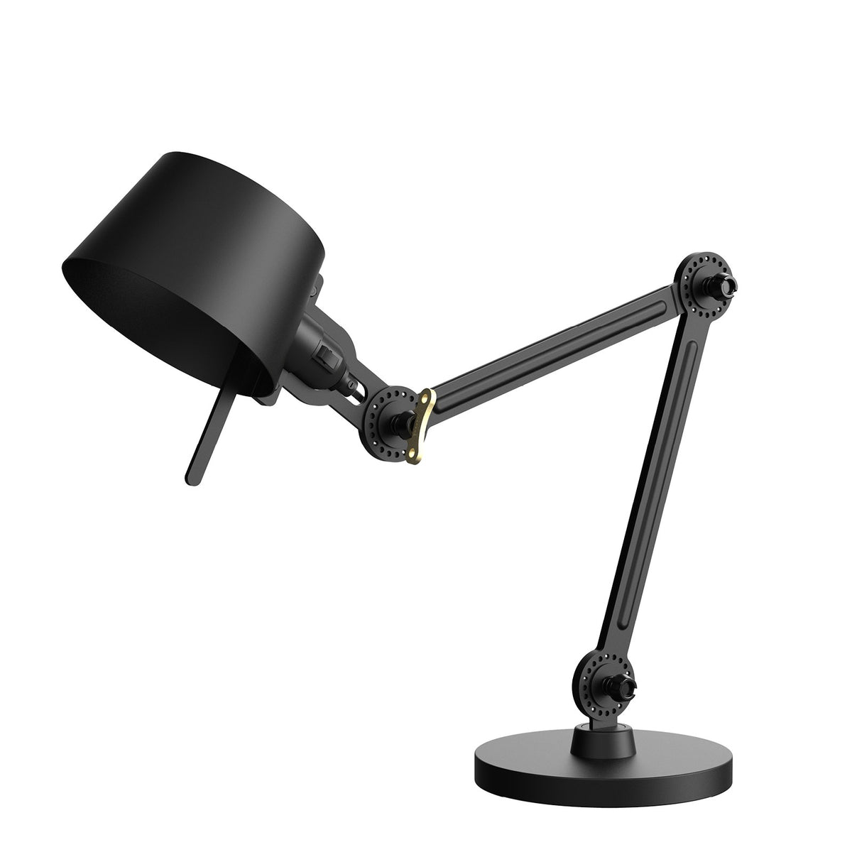 Lampe de bureau Bolt Small 2 bras sur pied Noir fumé