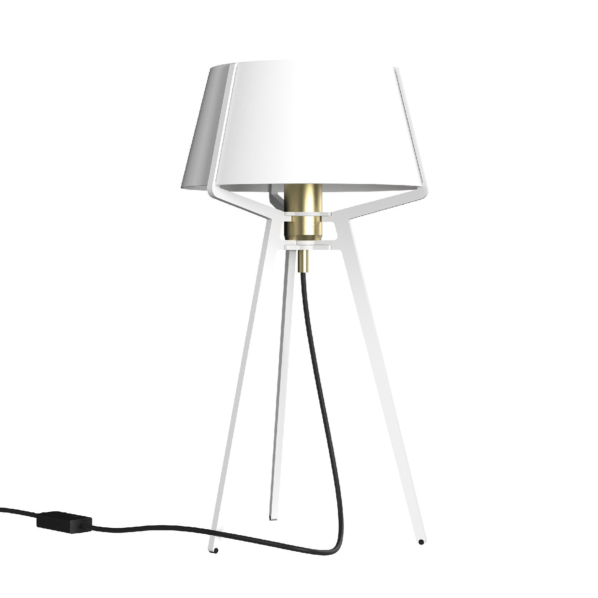 Lampe à poser Bella Blanc pur Laiton