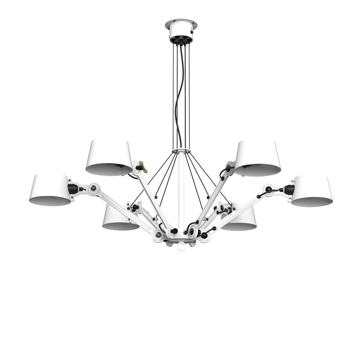 Lustre Bolt 6 bras Blanc pur