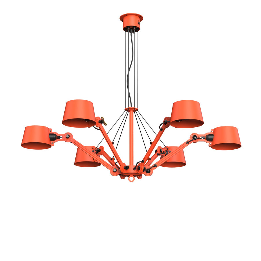 Lustre Bolt 6 bras Orange vif