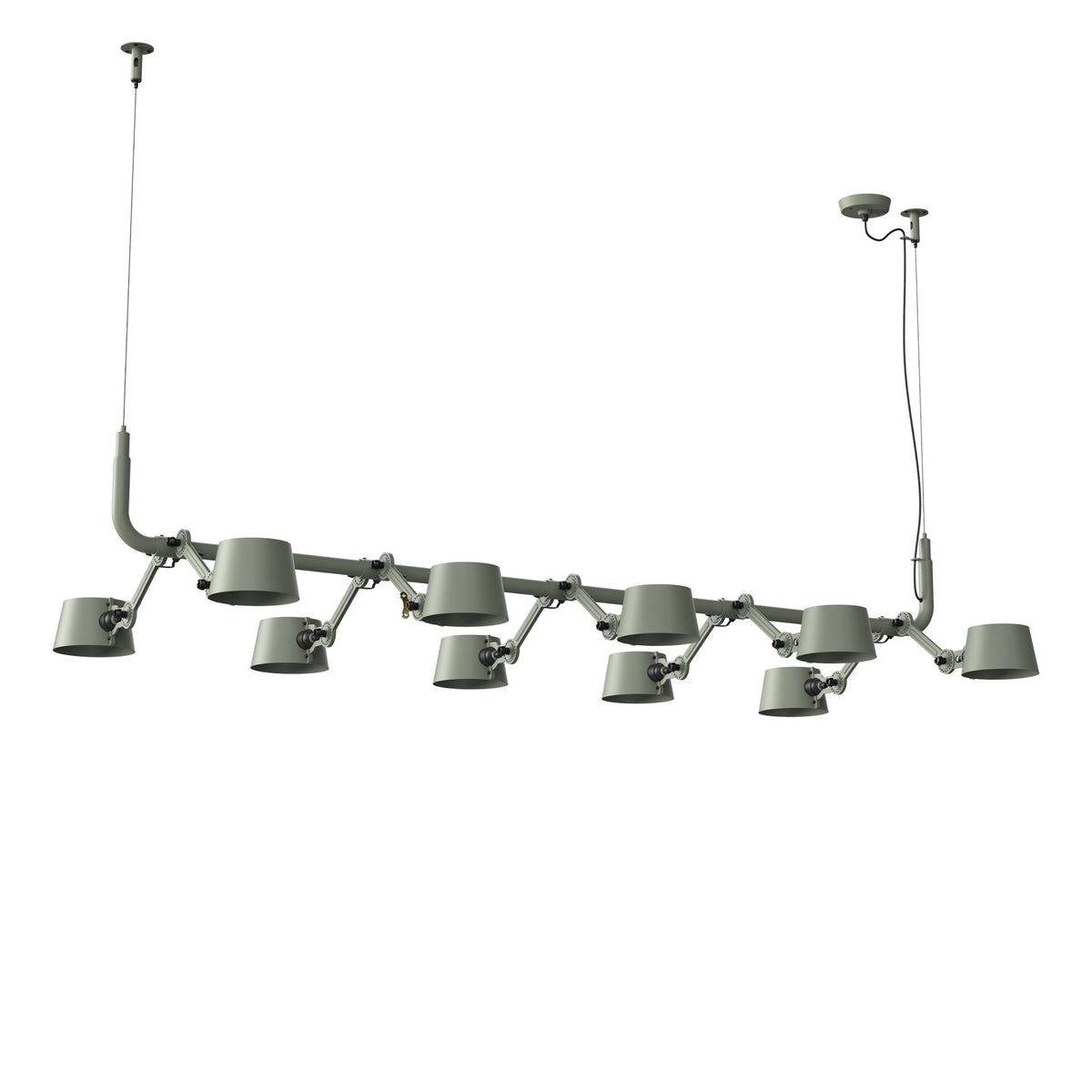 Suspension multiple Bolt 10 lumières Vert flux