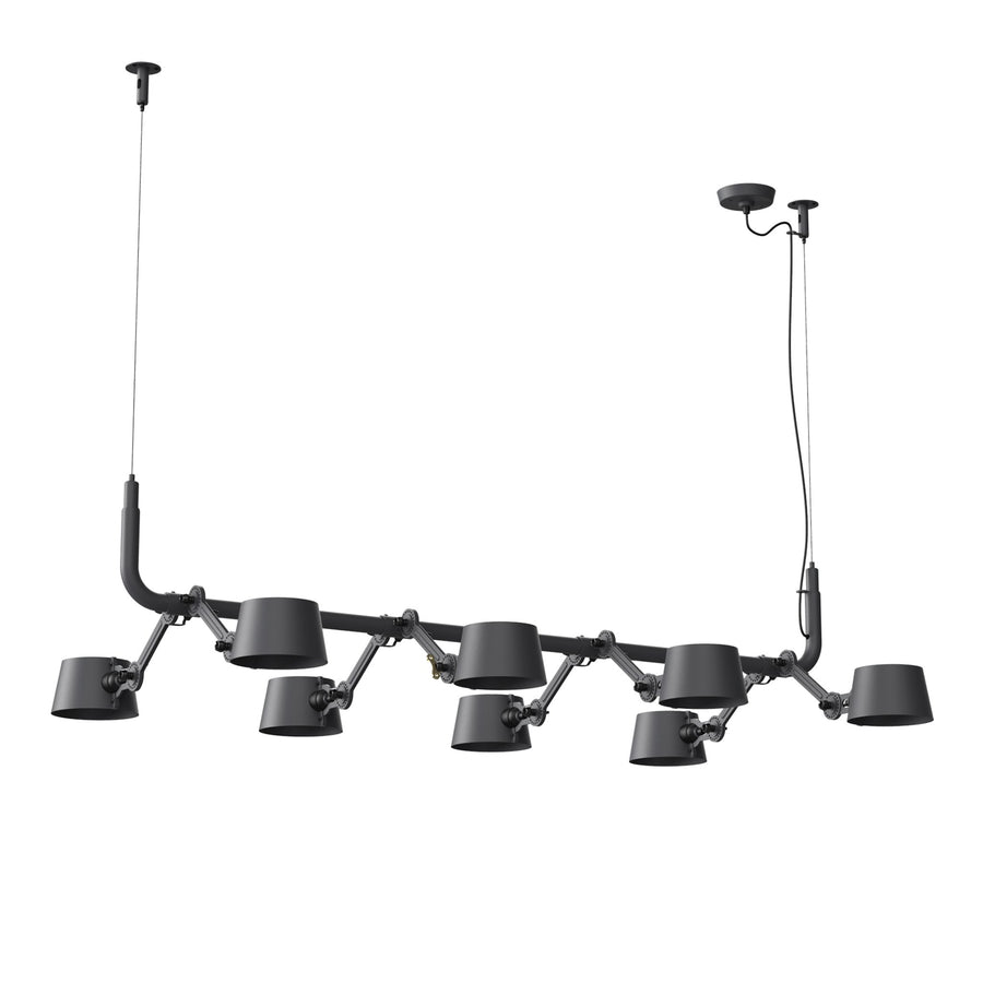 Suspension multiple Bolt 8 lumières Gris nuit