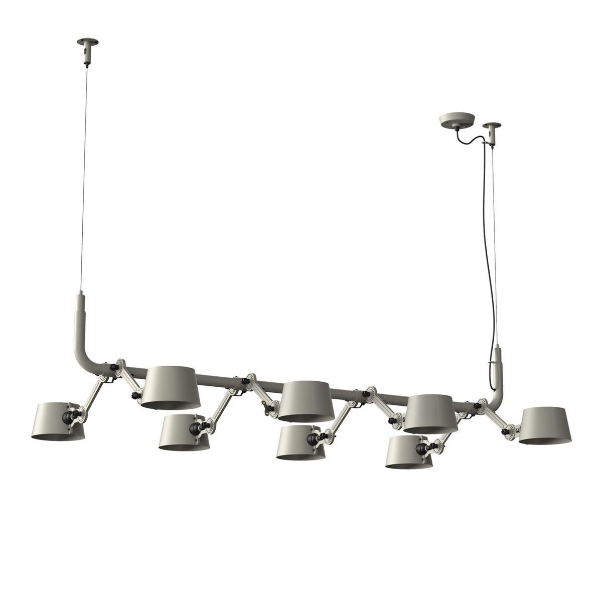Suspension multiple Bolt 8 lumières Gris cendré