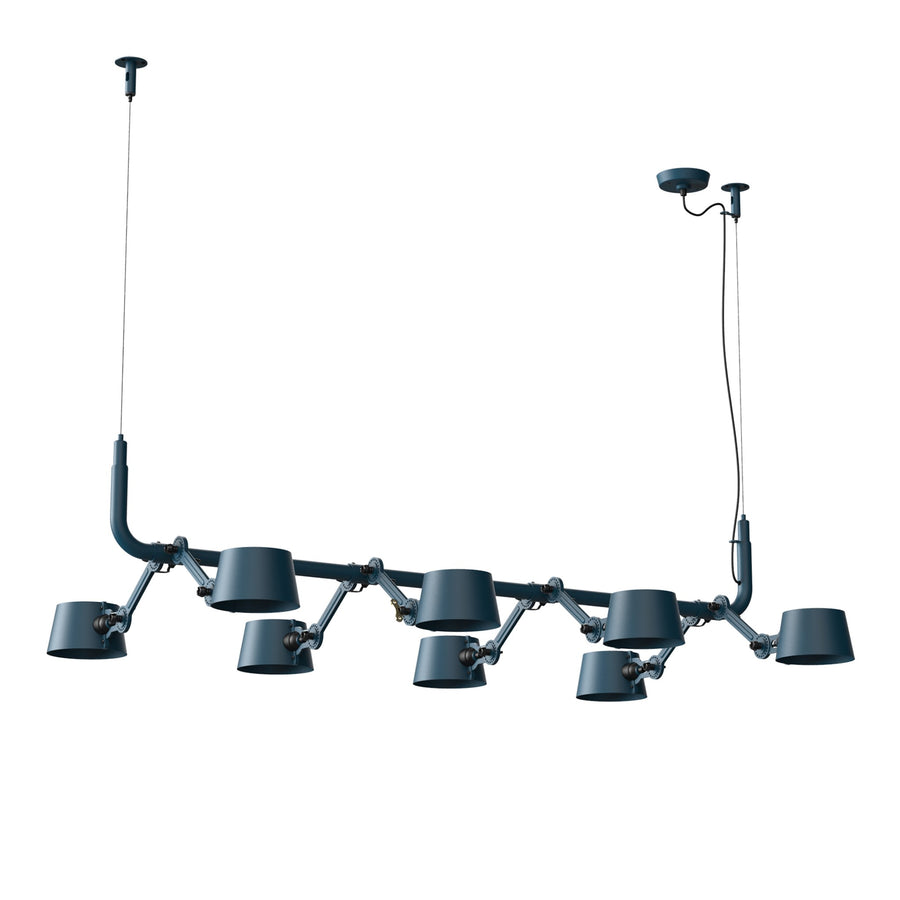 Suspension multiple Bolt 8 lumières Bleu orage