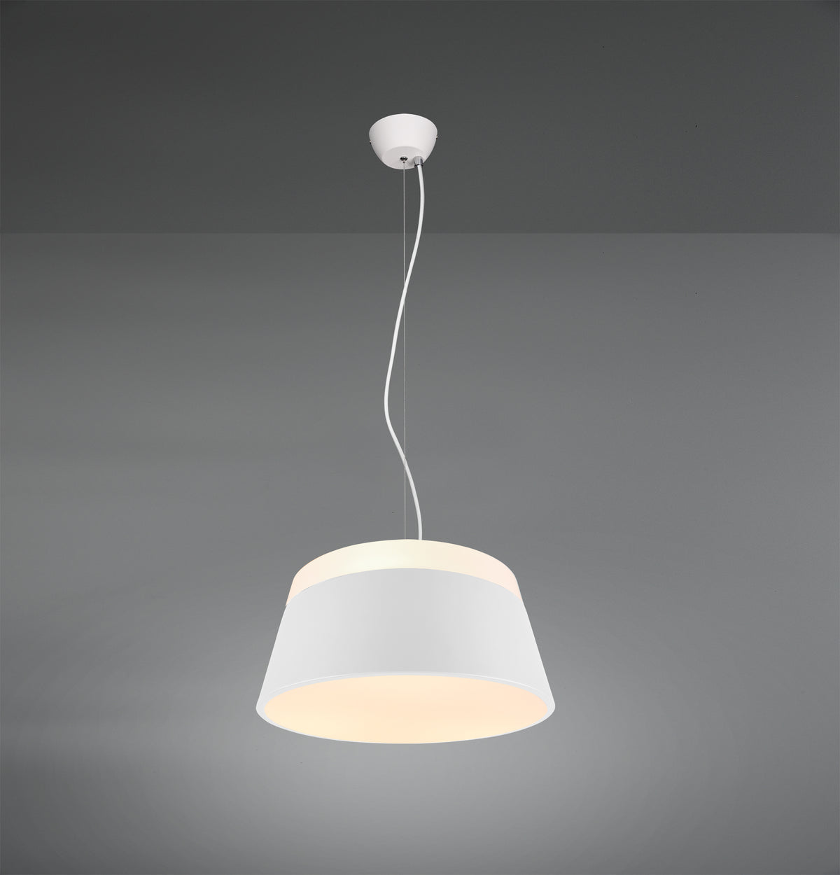 Suspension Baroness 3 lumières blanche mat