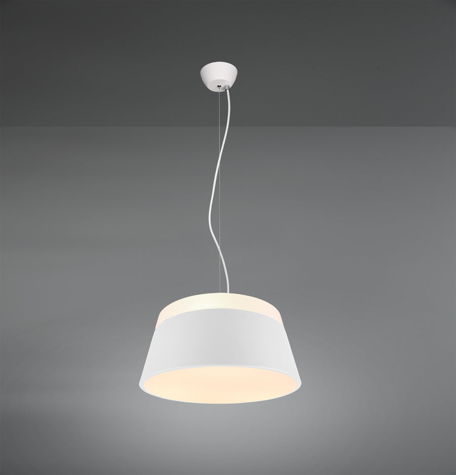 Suspension Baroness 3 lumières blanche mat