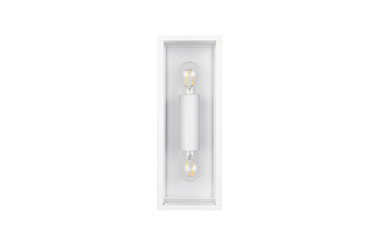 Applique extérieure Garonne 2 lumières blanche mat