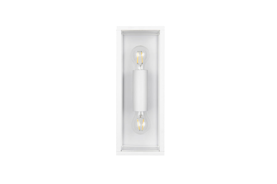 Applique extérieure Garonne 2 lumières blanche mat