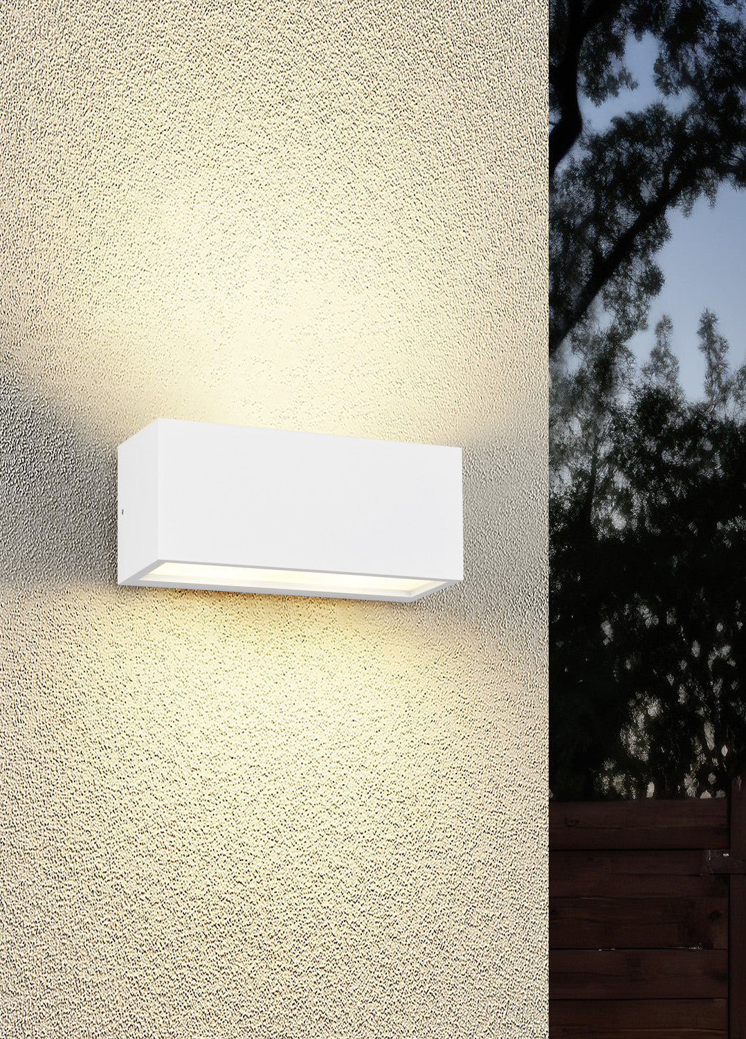 Applique extérieure Mayenne 2 lumières blanche mat