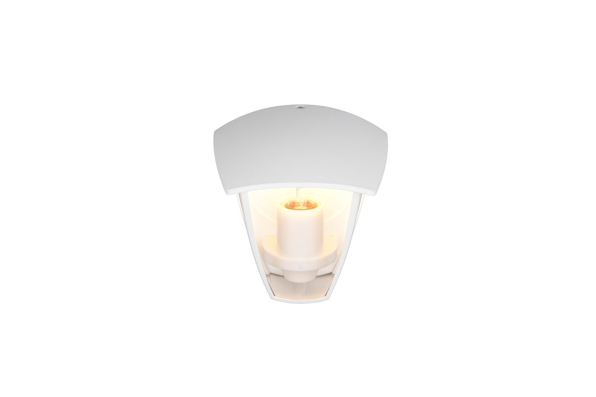 Applique extérieure Venta blanche mat, H 20 cm